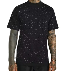 Chemise Homme 100% Coton à Manches Courtes Personnalisée avec Strass Coupe Classique Écologique Tendance Scintillante Légère GSM - Product Image 1