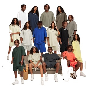 305gsm Heavy algodón de gran tamaño Drop Shoulder Unisex moda camiseta casual diario de manga corta Camiseta de los hombres para los hombres - Product Image 1