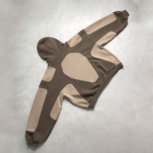 Personalizado moda juvenil elegante Patchwork Color bloqueado liso para imprimir hombres algodón pulóver Sudadera con capucha de gran tamaño pesado Sudadera con capucha - Product Image 4