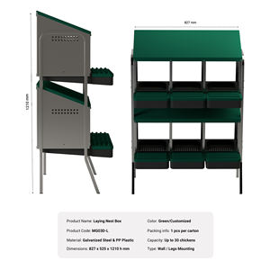 Caja nido de acero galvanizado de calidad superior, caja de nido de colocación de acero galvanizada de calidad superior, gallina feliz, recolección de <span class=keywords><strong>huevos</strong></span> sin complicaciones - Product Image 6