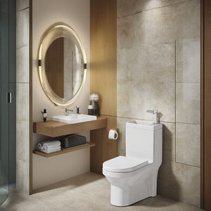 Sunrise Inodoro avec lavabo intégré, combinaison <span class=keywords><strong>WC</strong></span> et lavabo gain de place, trois en un, siphon en P, pour hôtels et villas - Product Image 6