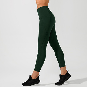 Pantalon de yoga tricoté taille haute personnalisé leggings solides sans couture de haute qualité collants de yoga leggings pour femmes - Product Image 2