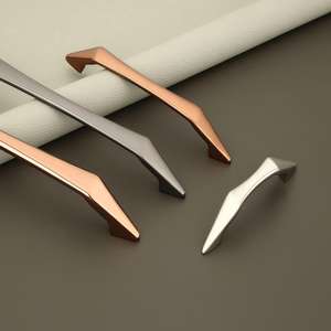 Tirador de Cajón Ajustable de Aleación de Zinc Resistente, Herraje para Gabinete con Acabado Cepillado para Cocina, Armario, Oficina y Muebles de Villa - Product Image 2