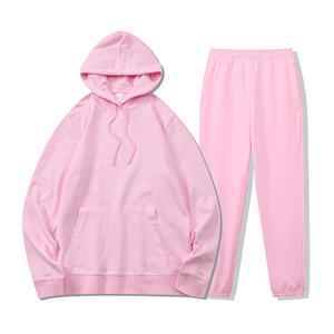 Ensemble de survêtement décontracté en molleton épais d'hiver avec capuche et pantalon de survêtement en coton, taille plus - Product Image 6