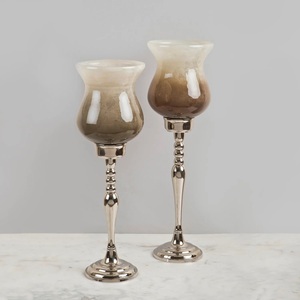 Votivo de vidrio para Decoración de mesa, candelabro moderno de último diseño, el mejor vendedor, candelabro de aluminio de calidad superior - Product Image 6