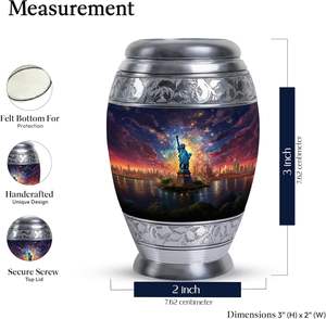 Urne funéraire peinte esthétique Cardinal en métal urne abordable en métal peinte à la main solide pour cendres urne funéraire adulte taille personnalisée - Product Image 2