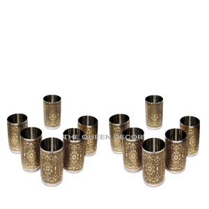 Ensembles de 2 verres à boire en acier inoxydable de forme ronde en métal de fête personnalisés en gros et en or rose - Product Image 3