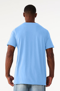 Camiseta de Cuello Redondo para Hombre, Personalizada, Premium, Económica, Azul Cielo, Algodón Jersey Sencillo, Manga Corta, Fabricación de Ropa OEM - Product Image 3
