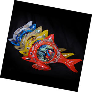 Artisanat de tortues, bijoux en coquillages, ornement Urkle de 28 cm avec motif de dauphins, artisanat en coquillages, décoration de la maison - Product Image 1