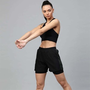 Short d'été décontracté femme taille haute | Short respirant taille élastique pour femme avec poches pour la plage, l'entraînement - Product Image 2