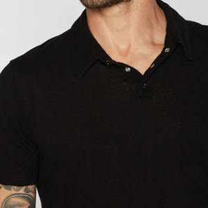 OEM Wholesale Customized Tri Blend <b>Polo</b> T <b>Shirt</b> Men's Cotton <b>Linen</b> Spandex Golf <b>Shirt</b> - Product Image 5