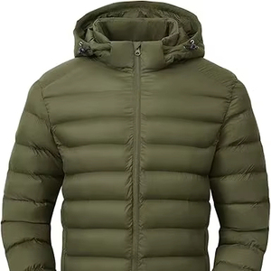 Veste matelassée pour homme 2025, écologique, à séchage rapide, respirante, personnalisable, col montant, logo frontal, manches longues, vente en gros - Product Image 1