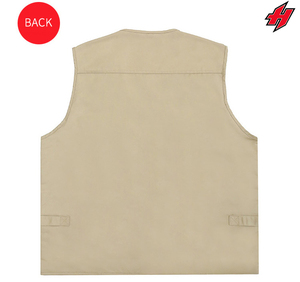 Gilets de pêcheur de pêche à la mouche de chasse en plein air avec multi-poches gilet de journaliste de photographie de voyage vente en gros - Product Image 5