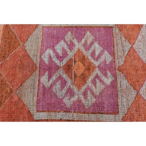Tapis Vintage en Laine Turque Orange Violet 28X113 pieds Tissage Plat Patchwork Design Salon Tapis en Latex pour la Décoration Intérieure 4m - Product Image 5