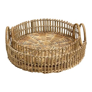 Cesta de almacenamiento ecológica de bambú de calidad superior hecha a mano personalizable multifuncional para el hogar Cocina granja Decoración Comida - Product Image 3