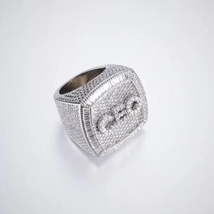 Bague en diamant de taille ovale en or jaune 18 carats Bague en diamant de laboratoire CVD Bague en diamant Hip Hop en argent 925 de haute qualité pour unisexe - Product Image 4