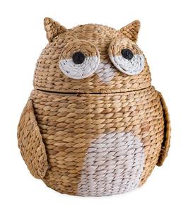 Panier en jacinthe d'eau tissé en forme de hibou, panier de rangement fait à la main, vente en gros, écologique, fabriqué au Vietnam - Product Image 1