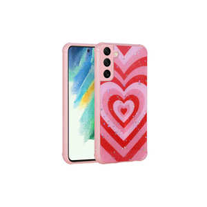 Coque en silicone JoieCreatif Popy Series pour Samsung Galaxy S21 FE, motif cœur brillant, protection de l'appareil photo - Product Image 1