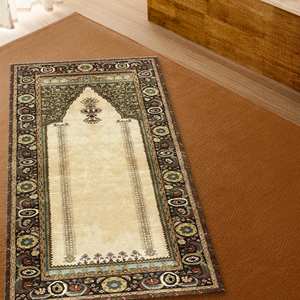 พรมลายวินเทจพิมพ์ลายคำอธิษฐาน - พรมลายตุรกี พิมพ์ลายตามสั่ง ของขวัญส่วนตัว พรมเนื้อนุ่มแบบไม่ทอ - Product Image 1