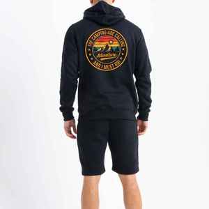 Chándal de dos piezas de algodón para hombre, conjuntos cortos, camiseta informal de verano y pantalones cortos para gimnasio, entrenamiento físico, ropa deportiva diaria - Product Image 2