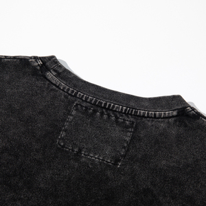 Meilleure vente de logo professionnel Fabricant d'impression de qualité Conception unique T-shirts délavés à l'acide pour hommes Vente en gros Streetwear décontracté - Product Image 3