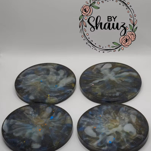 Wholesale Resin <b>Coasters</b> with Natural Wood Texture, Decorative Handmade <b>Coaster</b> <b>Set</b> for Home Decor Shops, Export Agents, - Product Image 1