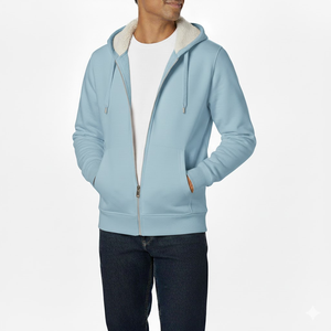 Sweat à capuche personnalisé 100 coton éponge française avec fermeture éclair complète, sweat à capuche surdimensionné coupe carrée Streetwear pour hommes, poids lourd, usine OEM - Product Image 6