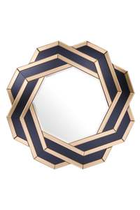 El último espejo de madera de lujo con incrustaciones de cuerno de resina, espejo enmarcado decorativo para sala de estar, dormitorio, salón, decoración de pared elegante para el hogar - Product Image 6