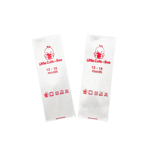 Etiqueta impresa de satén de poliéster recubierto sin recubrimiento personalizable, instrucciones de cuidado de ropa duraderas de alto brillo para etiqueta de ropa lavable - Product Image 3