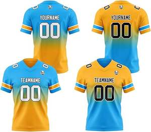 2024 maillot de Football américain pour hommes jeunes en gros maille respirant séchage rapide tissu évacuant l'humidité bas quantité minimale de commande grande taille court - Product Image 2