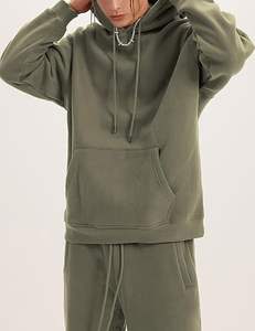 Color sólido Hombres Pullover Sudadera con capucha Algodón Fleece Oversized Winter Fashion Street Style - Product Image 5