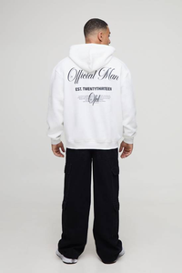 Sudadera con Capucha de Felpa Gruesa de Alta Calidad de 400 g/m², Impresión Personalizada, Corte Regular, Sudadera Lisa para Hombre, Bordado, Sudadera con Capucha de Invierno - Product Image 2