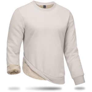 2025 Men's High Quality Custom <b>Sweatshirts</b> Long Sleeve O-Neck Casual Streetwear Winter Solid Cotton/Polyester Breathable <b>Plain</b> - Product Image 5
