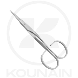 กรรไกรตัดหนังกำพร้าสแตนเลสสตีลขนาด 9.0 ซม. ยี่ห้อ KOUNAIN สำหรับมือขวา คุณภาพระดับมืออาชีพ ผลิตตามสั่ง แข็งแรง ทนทาน ตัดตรงคม - Product Image 5