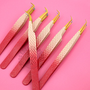 Latest Nano Fiber Tip Lash Tweezers Curved Classic Long Isolation Eyelash Extension Tweezer Non-Slip Precision <b>Tool</b> - Product Image 1