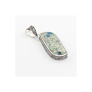 K2 hecho a mano Vintage Boho sólido plata esterlina fina colgante mujer jaspe piedra colgante hecho a mano con amor - Product Image 1