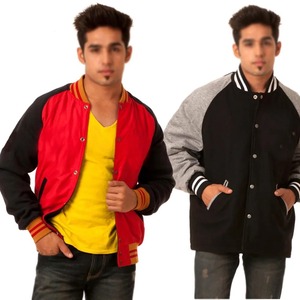 High Street Style Long Letterman Jacket Manga de cuero fino Stand Collar Fabricante Varsity Design Pakistan Vendor Coated - Product Image 3
