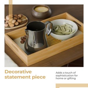 Bandeja de Madera para Organizar la Cocina y el Comedor, Bandeja Multiusos de Color Natural, Disponible a un Precio Razonable - Product Image 3