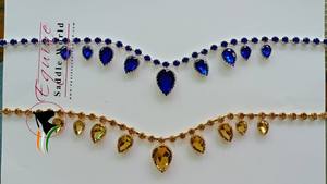 Bandeau de tête de cheval en cristal suspendu, cuir véritable, équestre, bling, crochet et boucle à changement rapide, accessoire de bride facile à échanger - Product Image 4