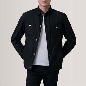 Irwin Black Waxed Canvas Field <b>Jacket</b> Water-Proof Reversible Workwear Style Zippered Closure Hooded XS XL Autumn Vintage Pattern - Product Image 1