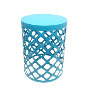 Affordable Iron Round Moroccan Side <b>Table</b> Sky Blue Coated Colour New Design Coffee & Fancy <b>Tables</b> for Living Room Furniture - Product Image 1