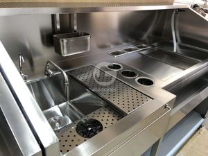 Station de préparation de cocktails portable, bar à cocktails mobile, stations de bar à cocktails aux États-Unis, chariot de nourriture pour cocktails - Product Image 6