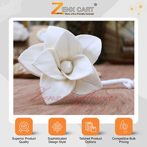 Flores Artificiales de Madera Sola Hechas a Mano de la Mejor Calidad - Gardenia Disponible en Tamaños (6/8/10cm) para Decoración del Hogar a un Precio Óptimo - Product Image 2