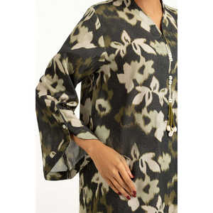 Ensemble coordonné imprimé Karandi bohème IPST-55098, haut à manches trois quarts avec bas imprimé unique - Product Image 6