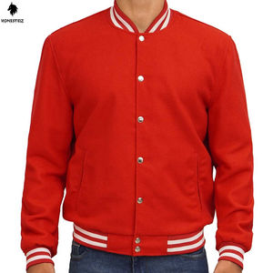 Veste universitaire en laine à séchage rapide pour hommes, bombardier Letterman automne hiver avec col montant, livraison en gros par avion, meilleure qualité personnalisée - Product Image 3