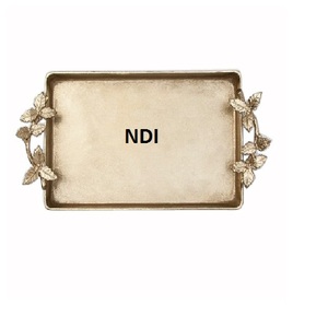 Bandeja de Madera de Estilo Lujoso para Servir Comida, Decoración de Mesa, Bandeja Ovalada para Catering, Juego de 2 - Product Image 4