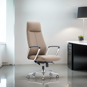 Elegante Sedia da Ufficio Ergonomica con Schienale Alto in Ecopelle e Finiture Cromate - Product Image 5