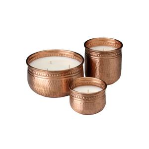 Bougeoir votif en métal rustique chic avec finition en détresse pour décor de ferme vintage - Product Image 1