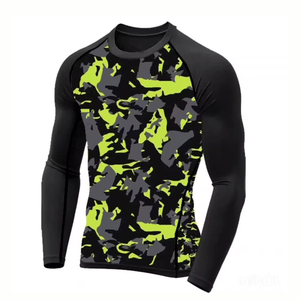 Vente chaude BJJ MMA Rash Guard hommes collants de Compression chemise personnalisée imprimé hommes à manches longues rash guard - Product Image 6