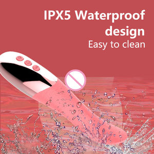 Grande leccare spingendo doppio vibratore stimolazione del punto G giocattoli del sesso della donna prodotti per adulti vibratori della lingua leccata orale - Product Image 4